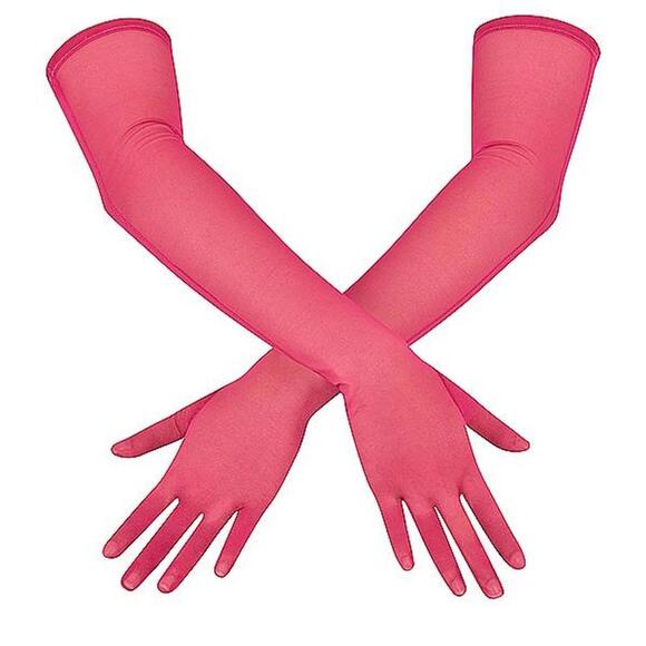 House of CB Hot pink mesh gloves - Picture 2 of 2